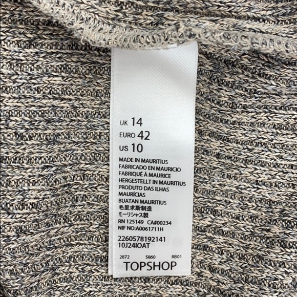 Topshop Dess nude rib turtleneck sleeveless knit bodycon dress SZ 10 - Picture 6 of 6